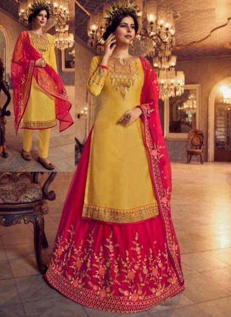 Yellow Colour FIONA GULRANG 2 Heavy Wedding Wear Embroidery Salwar Kameez Collection 23023